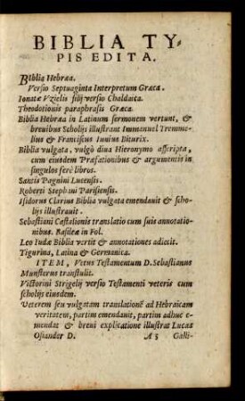Biblia Typis Edita.