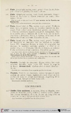 Omissions (Nr. 221-225)