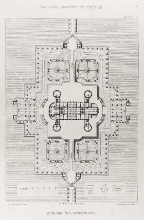 Königliches Schloß Moritzburg (Situationsplan der Schloßinsel), Blatt 2