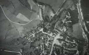 Lauenstein mit Müglitztal: Luftaufnahme nach der Unwetterkatastrophe Juli 1927