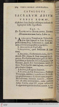 Catalogus Sacrarum Aedium Urbis Romae