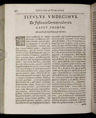 Titulus Undecimus. De Justitia in Veritate vulnerata.