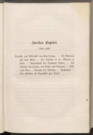 Zweites Capitel. 1520 - 1525.