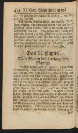 Das XI. Capitel. Vom Wapen des Hertzogs von Mantua