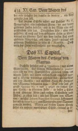 Das XI. Capitel. Vom Wapen des Hertzogs von Mantua