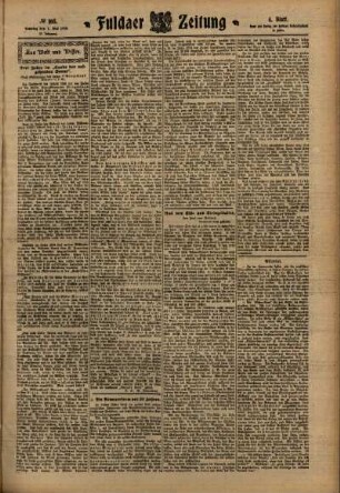 Vierte Ausgabe vom Samstag, den 07. Mai 1910.