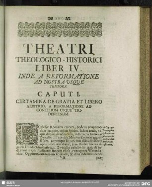 Liber IV. Inde A Reformatione Ad Nostrausque Tempora