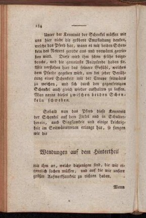 Wendungen auf dem Hintertheil