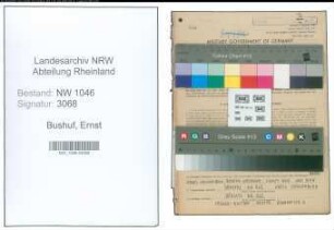 Entnazifizierung Ernst Bushuf , geb. 01.03.1914 ()
