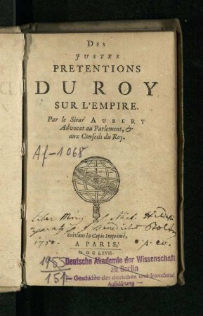 Des Ivstes Pretentions Dv Roy Svr L'Empire