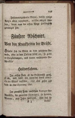 Fünfter Abschnitt. Von den Krankheiten der Brüste.