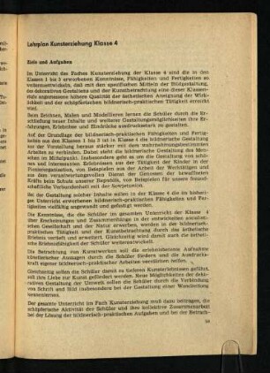 Lehrplan Kunsterziehung Klasse 4