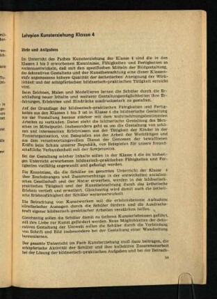 Lehrplan Kunsterziehung Klasse 4