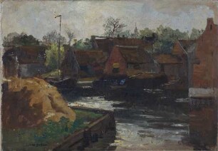 Häuser am kleinen Binnenhafen in Katwijk a.den Rijn