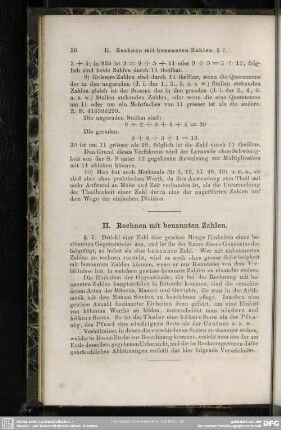 II. Rechnen mit benannten Zahlen