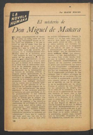El misterio de Don Miguel de Mañara : La novela humana