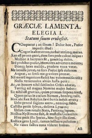 Græciæ Lamenta.