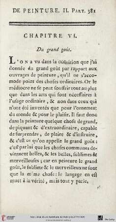 Chap. VI. : Du grand goût