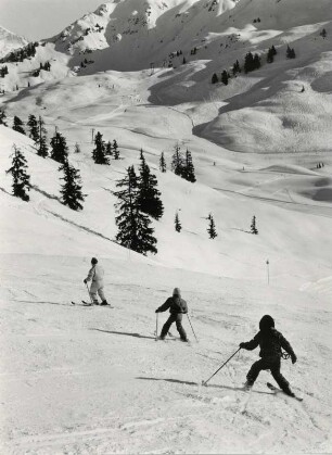 Im Skigebiet des Klostertals im Voralberg