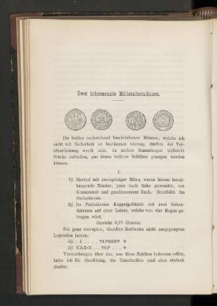 Zwei interessante Mittelaltermünzen