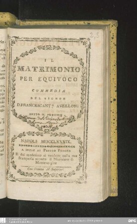 Il matrimonio per equivoco