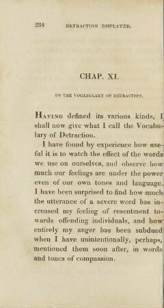 Chapter XI. On The Vocabulary Of Detraction