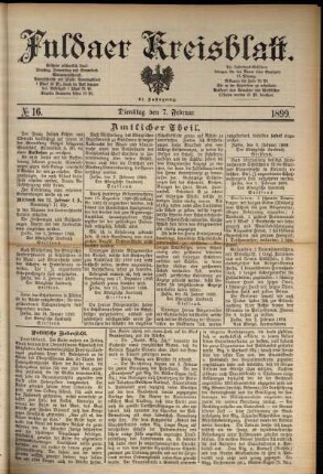 Ausgabe vom Dienstag, den 07. Februar 1899.