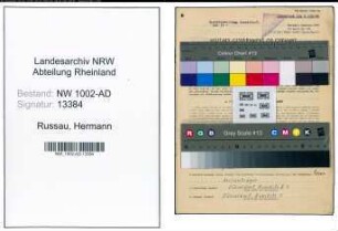 Entnazifizierung Hermann Russau, geb. 27.07.1880 (Verw.Sekretaer)