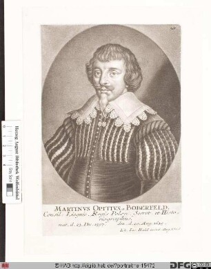 Bildnis Martin Opitz (1627 von Boberfeld)