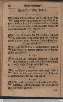 Von Dienstbarkeiten