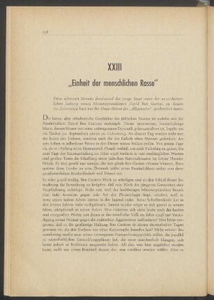 XXIII "Einheit der menschlichen Rasse"