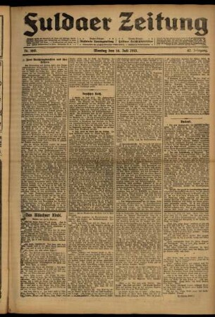 Ausgabe vom Montag, den 14. Juli 1913.