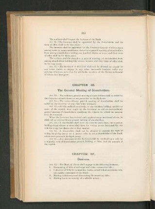 CHAPTER III. The General Meeting of Shareholders.