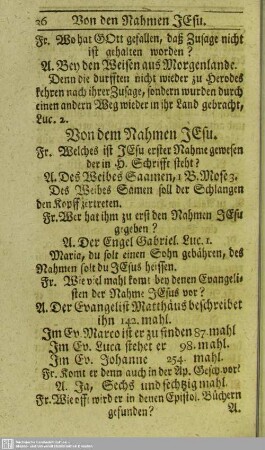 Von dem Nahmen Jesu
