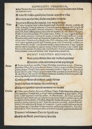 Incipit Volumen Secundum.