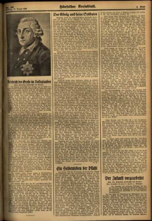Zweite Ausgabe vom Montag, den 17. August 1936.