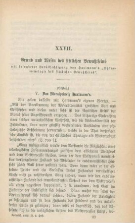 449-482 Grund und Wesen des sittlichen Bewußtseins mit besonderer Berücksichtigung von Hartmann's Phänomenologie des sittlichen Bewußtseins" : Schluß