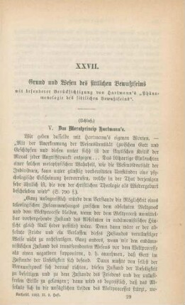 449-482 Grund und Wesen des sittlichen Bewußtseins mit besonderer Berücksichtigung von Hartmann's Phänomenologie des sittlichen Bewußtseins" : Schluß