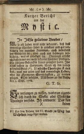 Kurtzer Bericht von der Mystic.