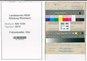 Entnazifizierung Otto Fritzenkoetter , geb. 19.12.1922 (Ingenieur)