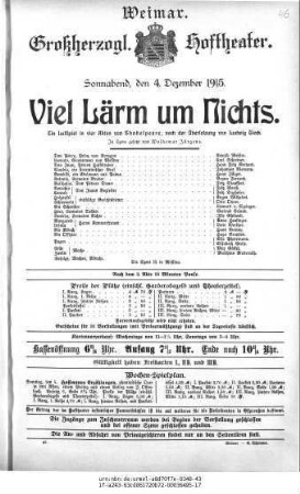 Viel Lärm um Nichts