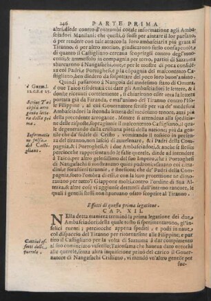Cap. XII. Effetti di questa prima legatione