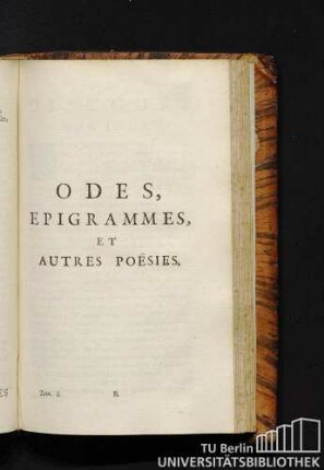 Odes, epigrammes, et autres poesies.