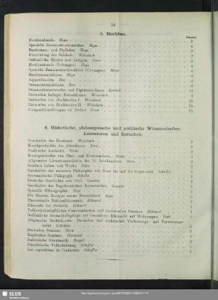 6. Historische, philosophische und politische Wissenschaften. Literaturen und Sprachen
