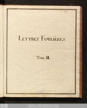2: Lettres Familières