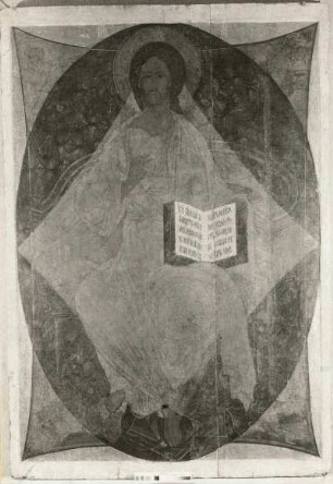 Ikone Erlöser mit himmlischen Kräften (1408; D. Cernyj, A. Rublëv; Staatliche Tretjakow-Galerie Moskau)