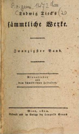 Minnelieder aus dem schwäbischen Zeitalter