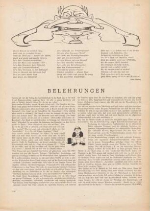 "Dieser Mensch ist sichtlich böse"; "Belehrungen"