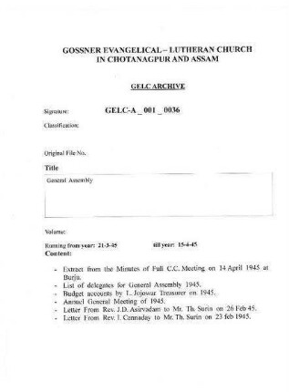 General Assembly