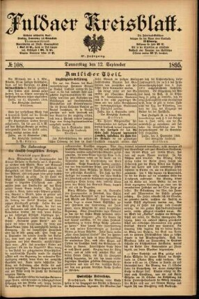 Ausgabe vom Donnerstag, den 12. September 1895.